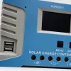 The blue solar charging controller features intelligent charging and discharging protection, compatible with 12V and 24V Application Scenario